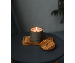 Natūralaus sojų vaško žvakė - Citrinžolė ir levanda